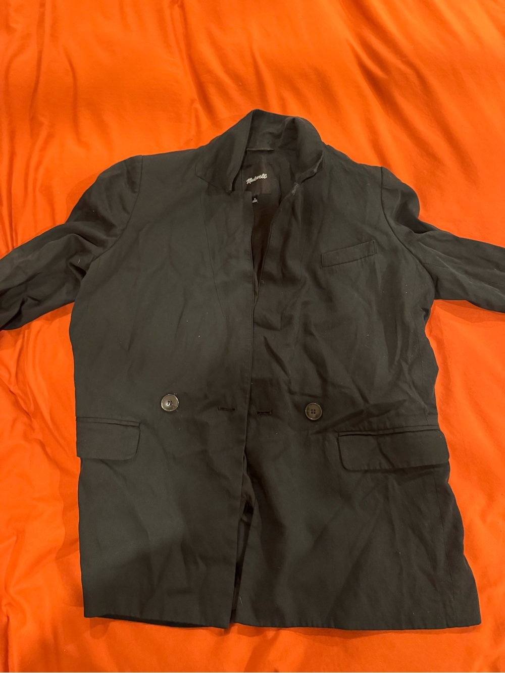 Madewell Black Double-Breasted Blazer Jacket - Picture 4 of 7